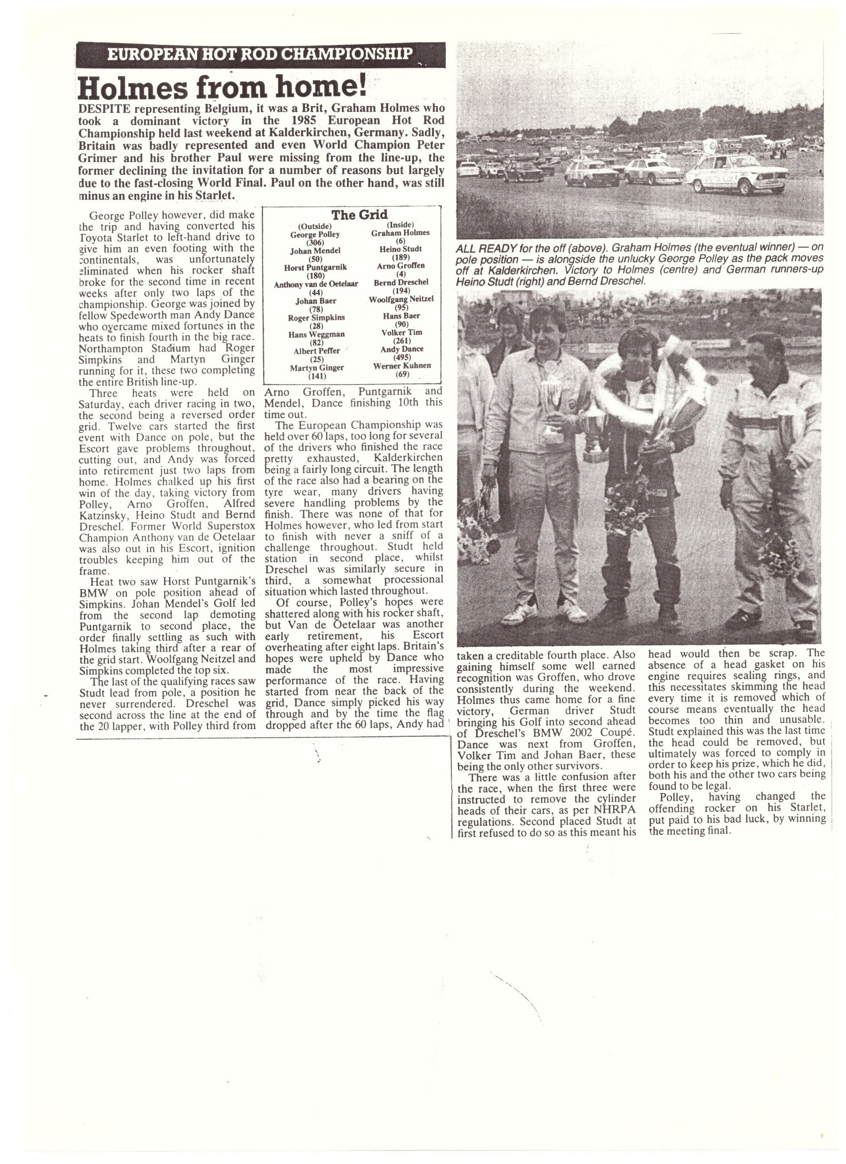 European Championship 1985 National Hot Rod Racing