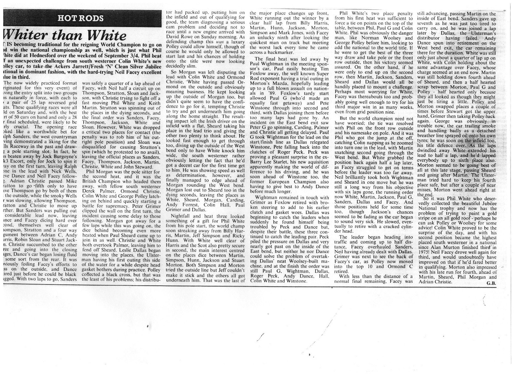 National Championship 1988 National Hot Rod Racing